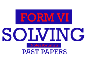 Mock Examination Form Six North-Western Zone